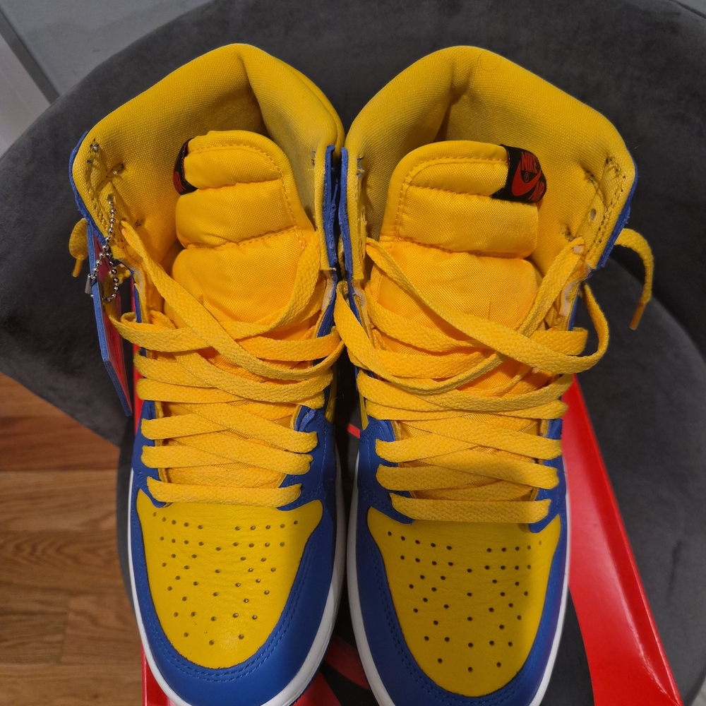 Jordan High-Top Sneakers - Yellow and Blue